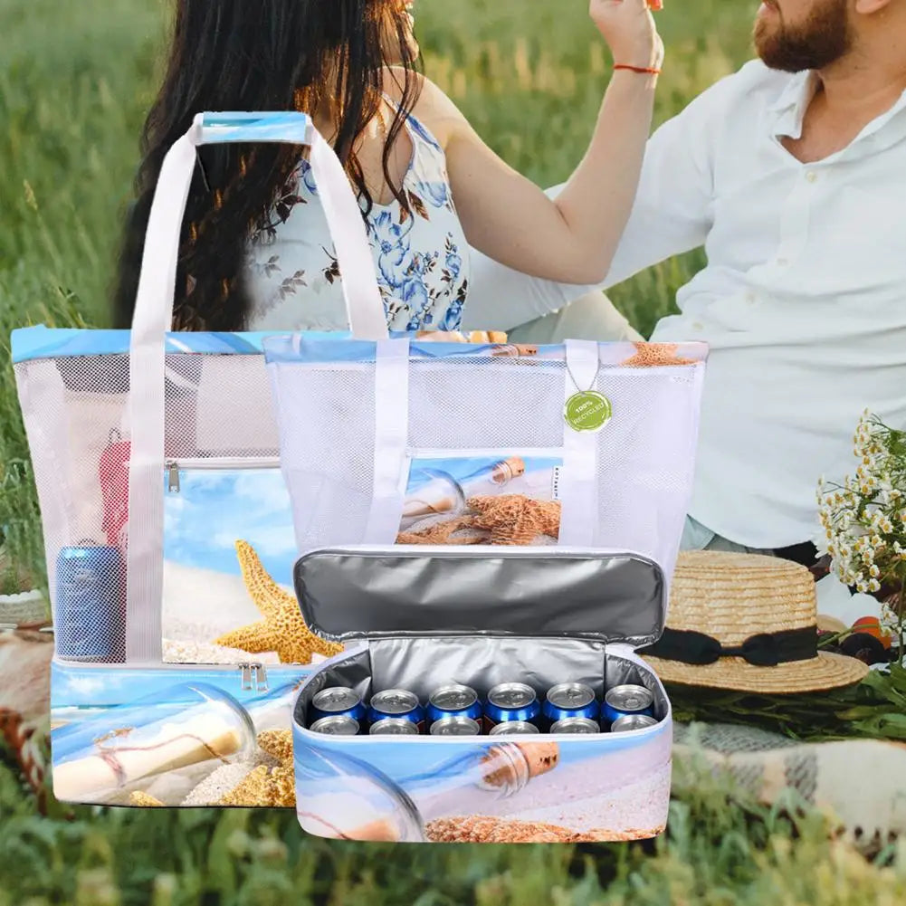 Large Capacity Beach Bag with Wet Dry Separation