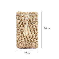 Beach Mobile Phone Bag Summer Mini Crossbody Vintage Female Straw Tassel Bag