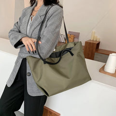Women's Beach Tote Shopper Bag Nylon Shoulder Top-handle Bag