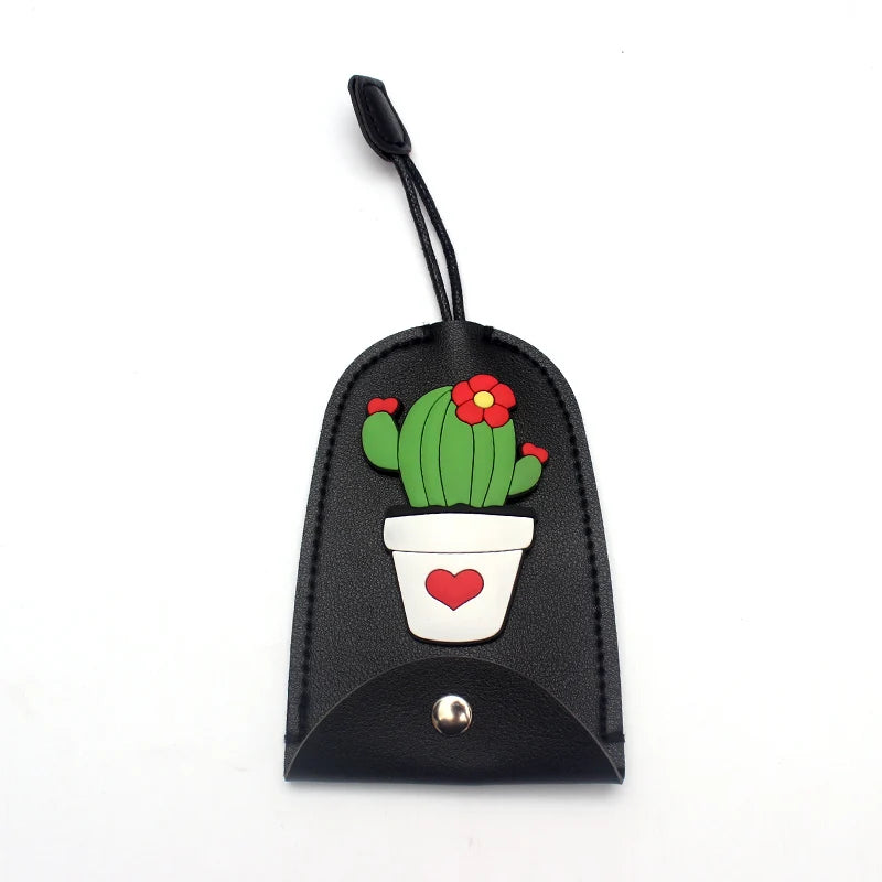 Cactus Key Bag PU Leather Key Wallets Car Key Holder Case