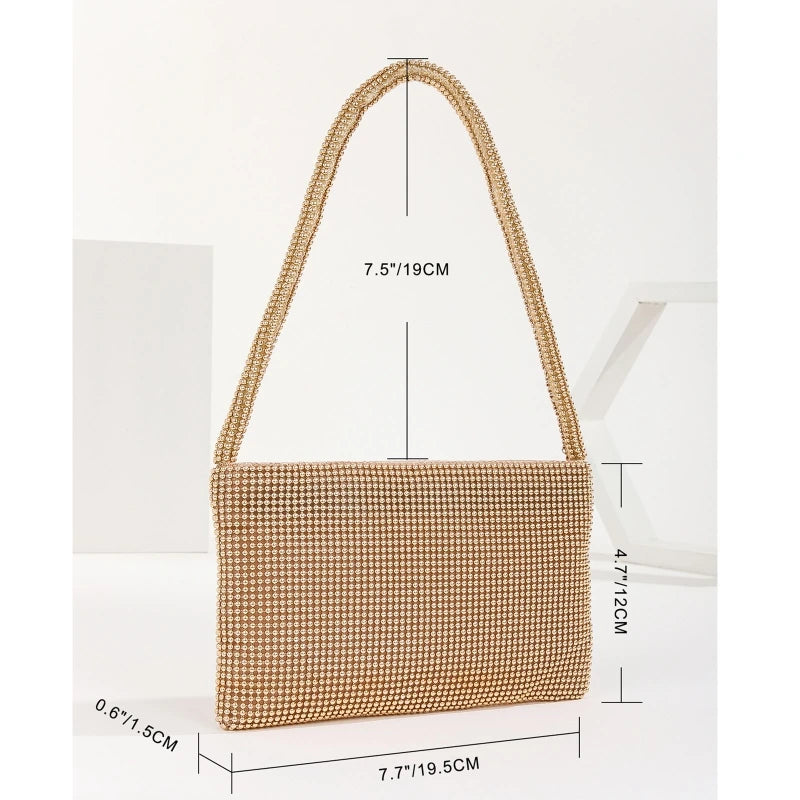 Glitter Shoulder Bag Bling Evening Clutch Handbag Gift for Anniversary