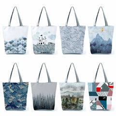 Foldable Harajuku Tote Daily Female Casual Bag Eco Shopping Bag
