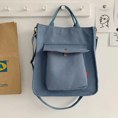 Beige Thick Canvas Casual Tote Women Package Canvas Bag Handbags Shoulder Bag