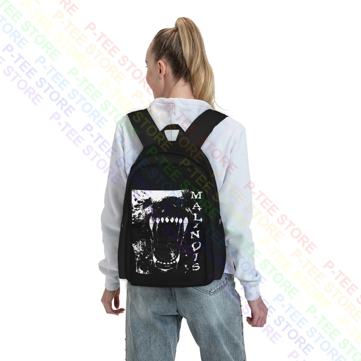 Belgian Malinois Large Capacity Backpack Bookbag Shoe Bag Gym Tote Bag Bags