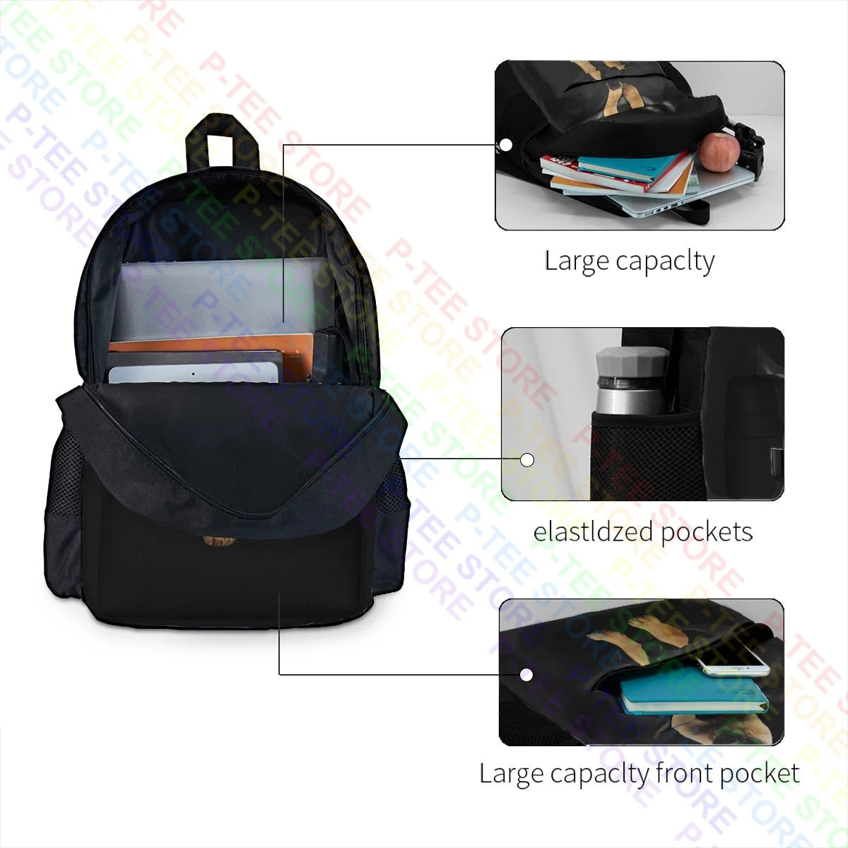 Belgian Malinois Dog In Pocket Backpack