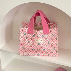 Bentoy Milkjoy Picnic Broken Flower Lunch Box Bag Canvas Bento Bags