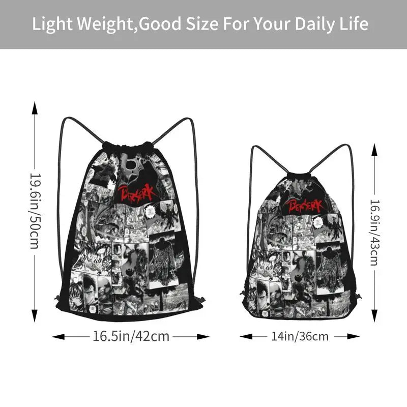 Berserk Manga Guts Berserker Armour Drawstring Backpack
