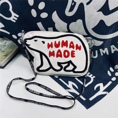 Men's 1:1 Polar Bear Pattern Messenger Bag