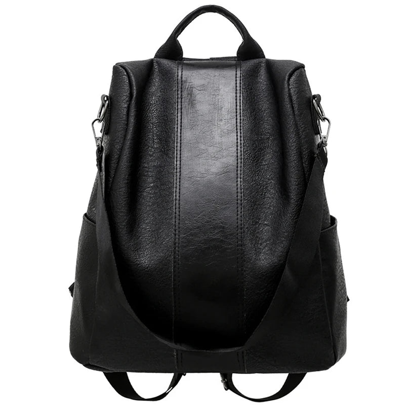 Women PU Leather Backpack Colorful Rucksack