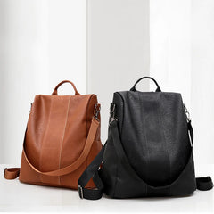 Women PU Leather Backpack Colorful Rucksack