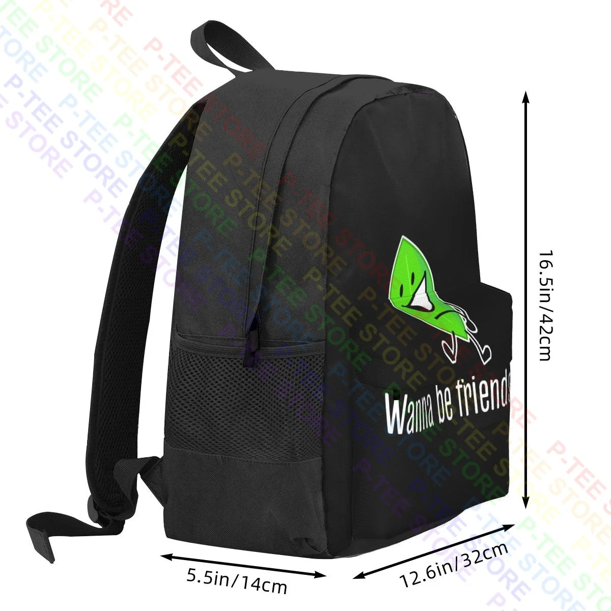 BFDI Battle For Dream Island Leafy Youth Large Capacity Backpack