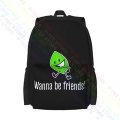 BFDI Battle For Dream Island Leafy Youth Large Capacity Backpack
