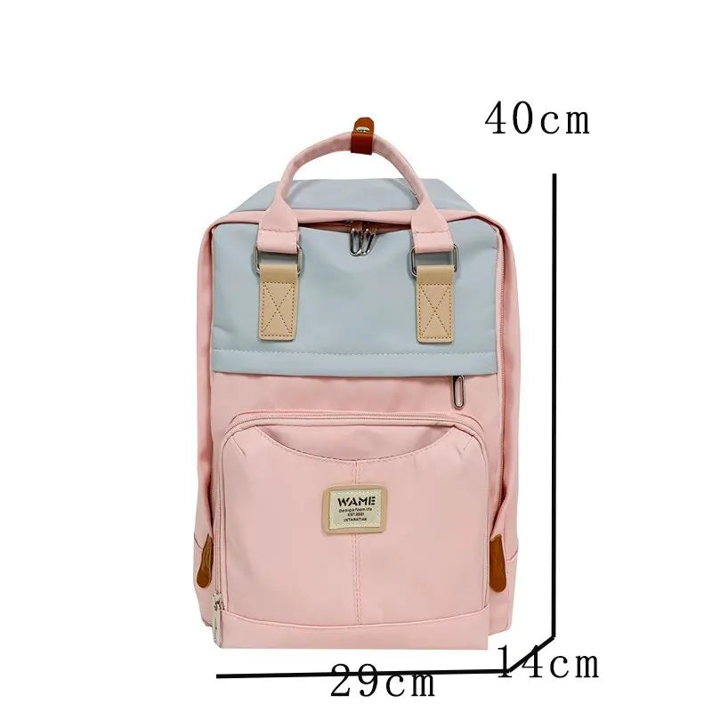 Big Capacity Nylon Laptop Backpack High School College Book Bag