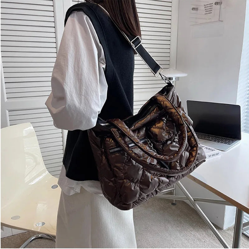 Winter Nylon Crossbody Bag Shoulder Bag Totes