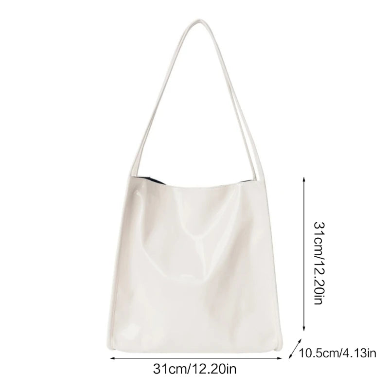 Women's PU Tote Bag with Double Shoulder Straps