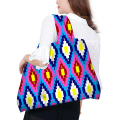 African Wax Large Tote Reusable Cotton Shopping Bag