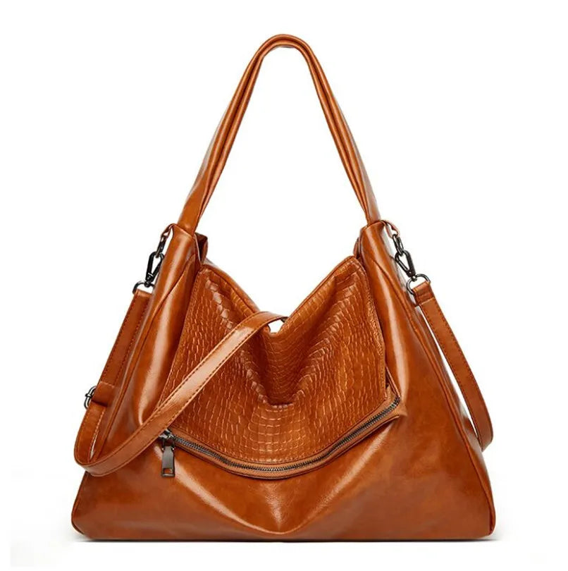 Soft Leather Large Capacity Hobo Bags Women Shoulder Bag