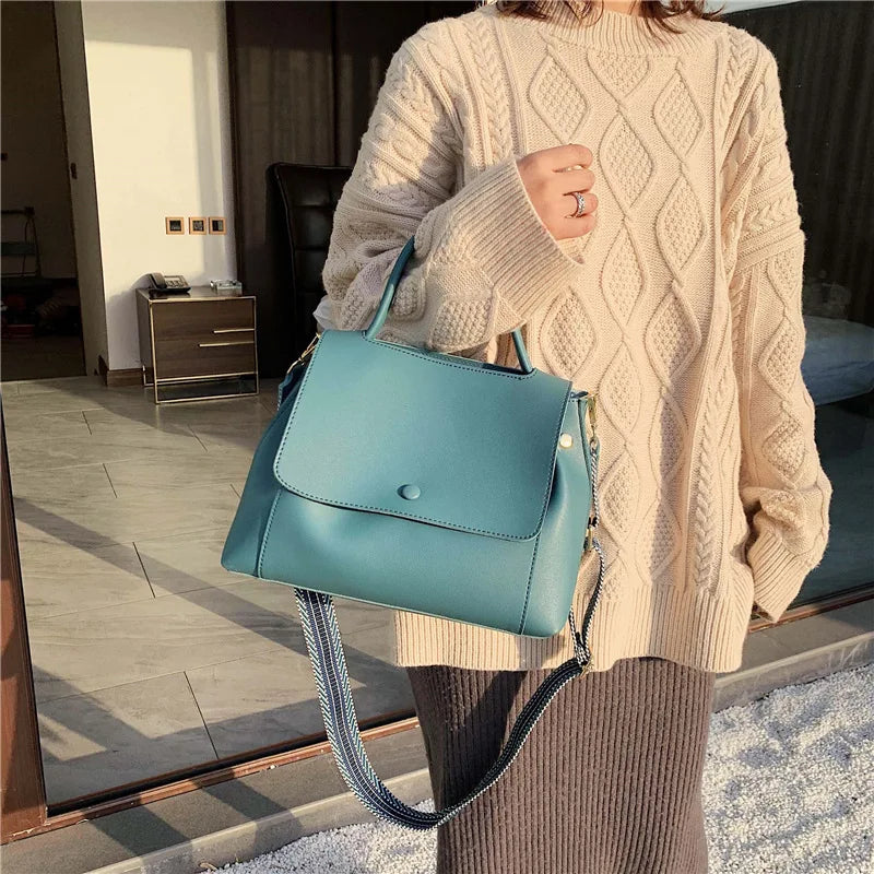 Large Capacity Tote Bag Women Pu Leather Shoulder Handbag