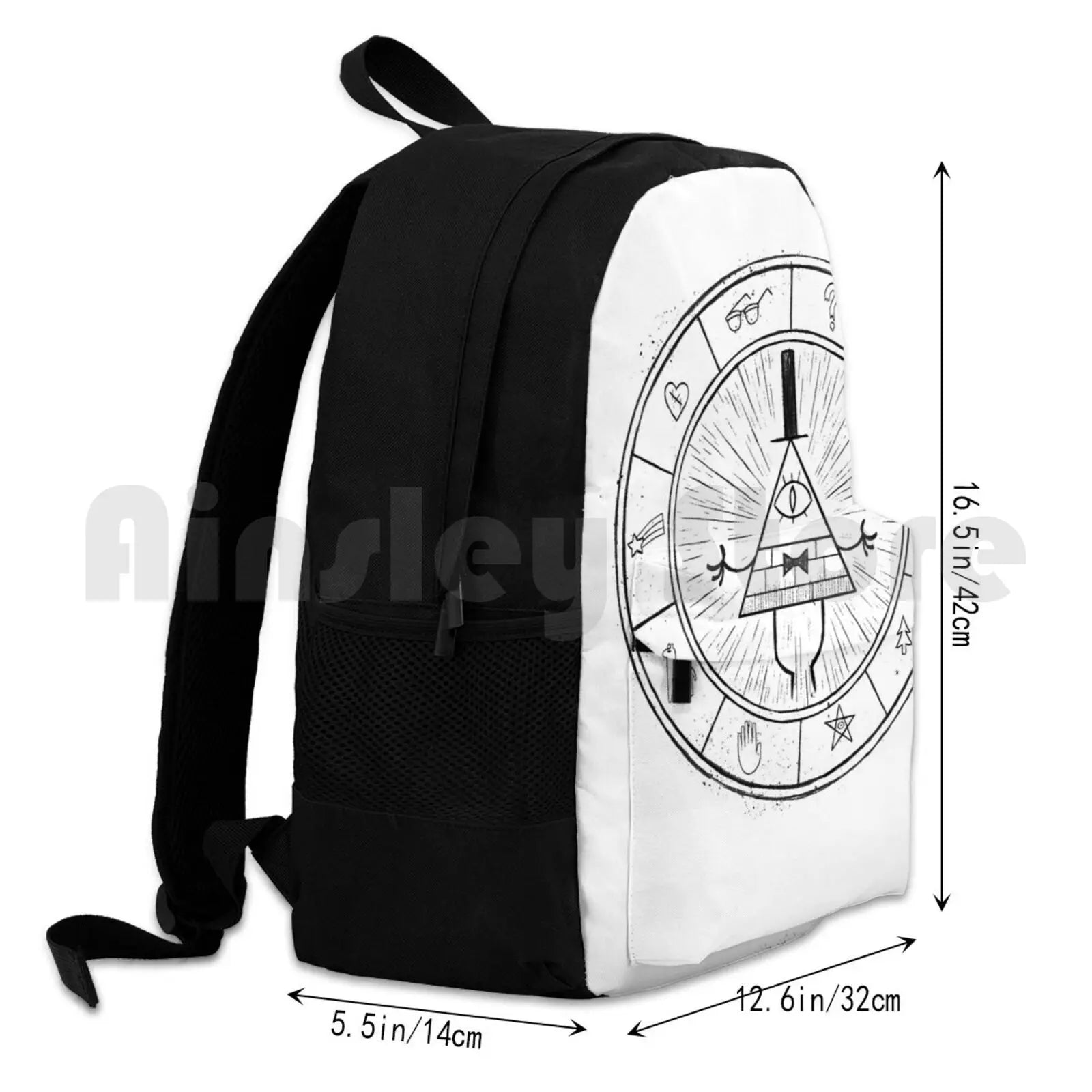 Bill Cipher-Black Outdoor Hiking Backpack Waterproof Camping Travel