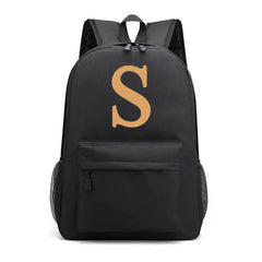 Brown Letter Girls Kid Nursery Child Pre School Rucksack School Bag Backpack