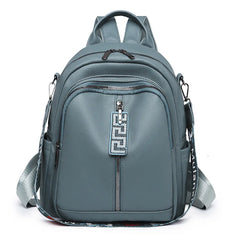 Women Zipper Ladies Backpack PU Leather School Bags Crossbody Shoulder