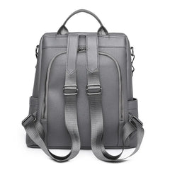 Women Zipper Ladies Backpack PU Leather School Bags Crossbody Shoulder