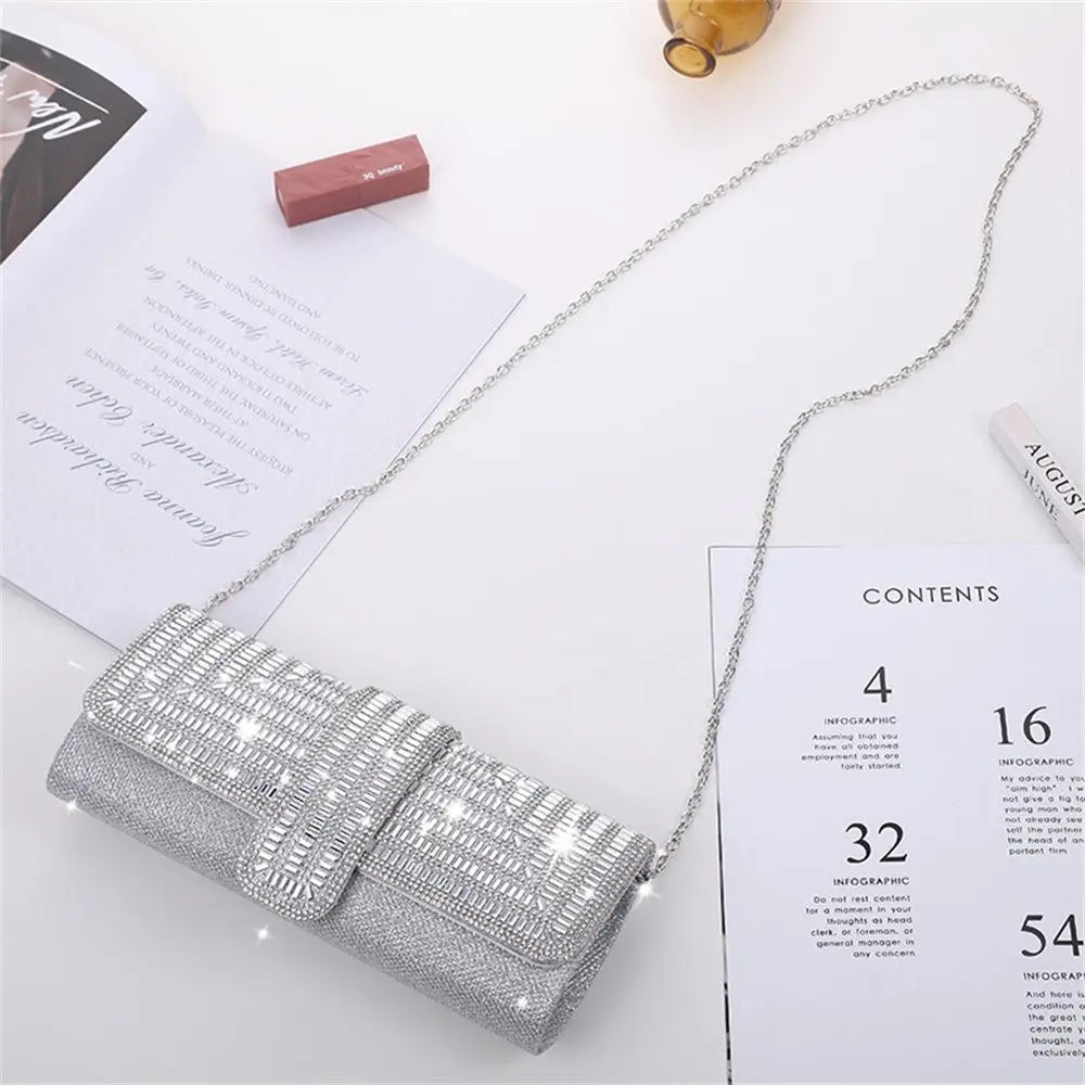 Rhinestone Party Evening Bag Wedding Clutch Shoulder Bag