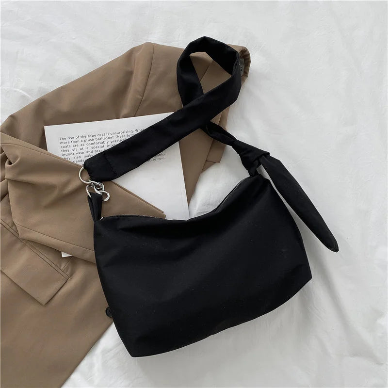 Nylon Messenger Shoulder Bag Chain Strap Removable Handbag Women Crossbody