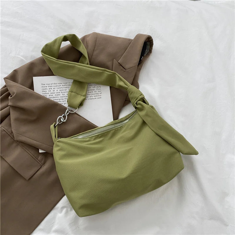 Nylon Messenger Shoulder Bag Chain Strap Removable Handbag Women Crossbody