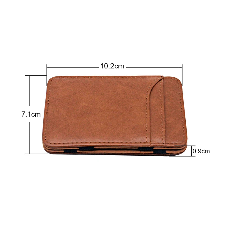 Pumpkin Skull Face Leather Magic Wallet Men Women Money Clip