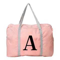 Letter Series Travel Bags Nylon Foldable Luggage Pack Women Handbag Men Tote