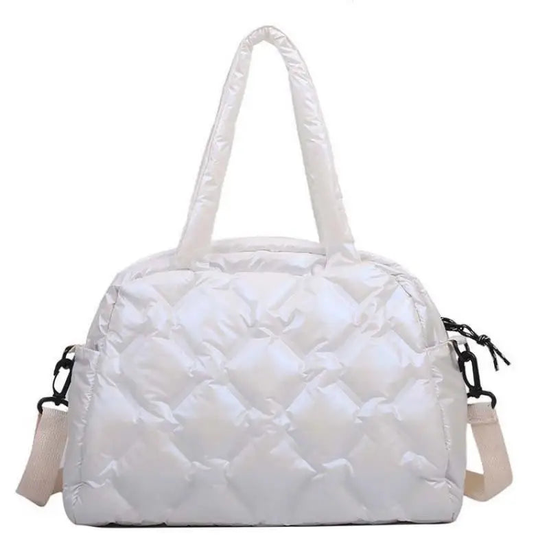 Nylon Women Totes Shoulder Bags Crossbody Bag Grid Pattern Ladies Handbags