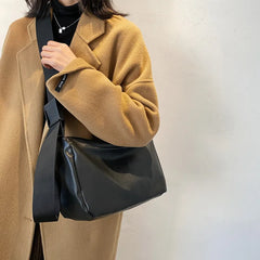 PU Crossbody Bag for Women Large Capacity Messenger Bag Japanese Retro Handbag