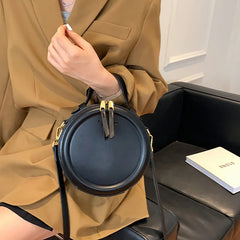 Vintage Round Shoulder Bag for Women Clutch Purses High Crossbody Totes