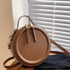 Vintage Round Shoulder Bag for Women Clutch Purses High Crossbody Totes