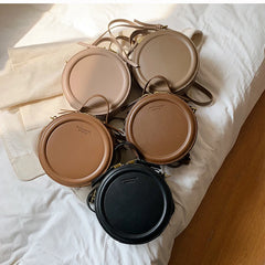 Vintage Round Shoulder Bag for Women Clutch Purses High Crossbody Totes