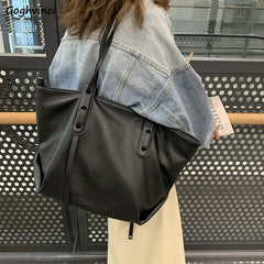 Shoulder Bags Women Large Capacity PU Leather High Totes Handbags