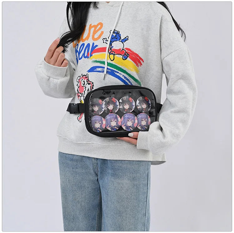 Transparent Ita Waist Pack Bag Pouch Belt Travel Hip Casual Fanny Bag