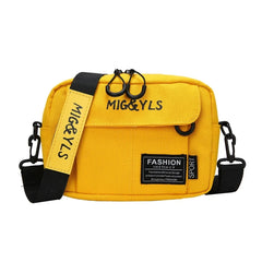 Yellow Canvas Handbags Casual Anti Theft Messenger Bag