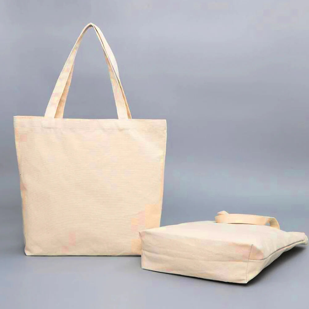 Reusable Canvas Shopping Bag Eco Foldable Tote Handbag