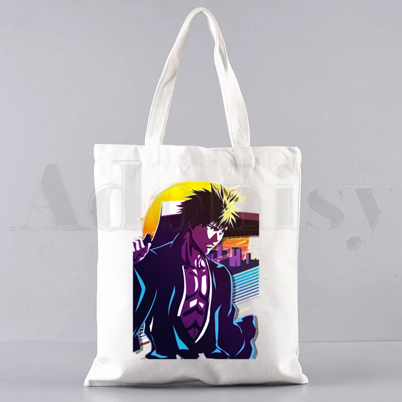 Bleach Anime Ichigo Zaraki Kenpachi Shoulder Bag Women Canvas Handbag