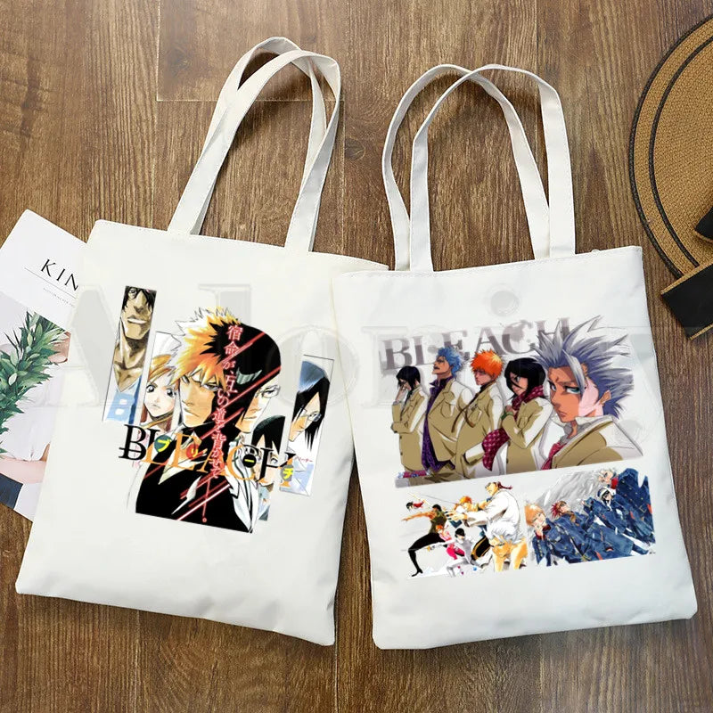 Bleach Anime Ichigo Zaraki Kenpachi Shoulder Bag Women Canvas Handbag