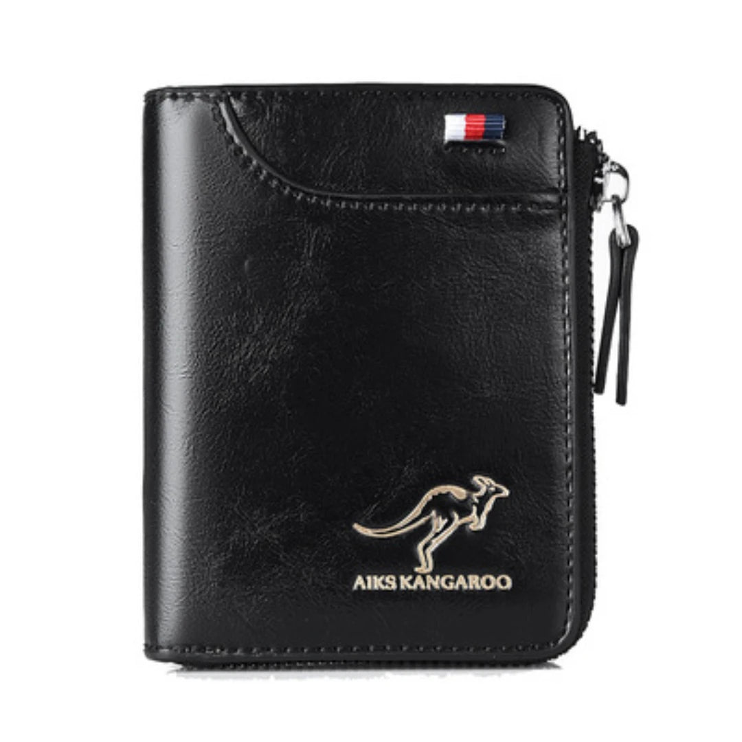 Vintage Business Kangaroo Credit Card Holder Case Anti-Theft Clutch Wallet