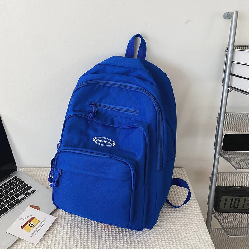 Canvas Schoolbag Student Tooling Style Casual Large-capacity Backpack