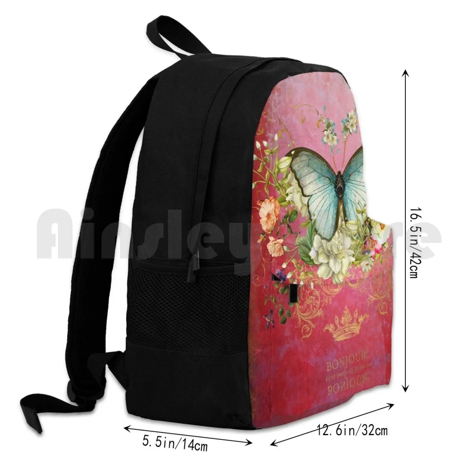 Vintage Raspberry Outdoor Hiking Backpack Waterproof Camping Travel