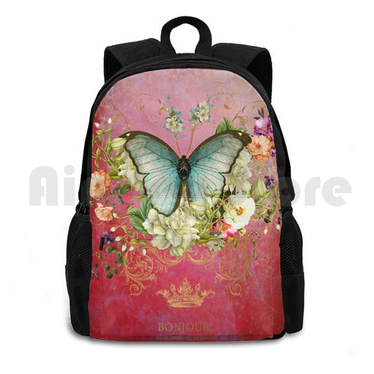 Vintage Raspberry Outdoor Hiking Backpack Waterproof Camping Travel