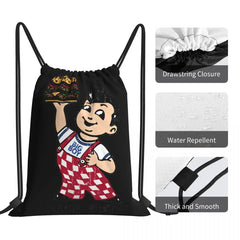 Bob's Big Boy Adult Hamburger Drawstring Gym Bag