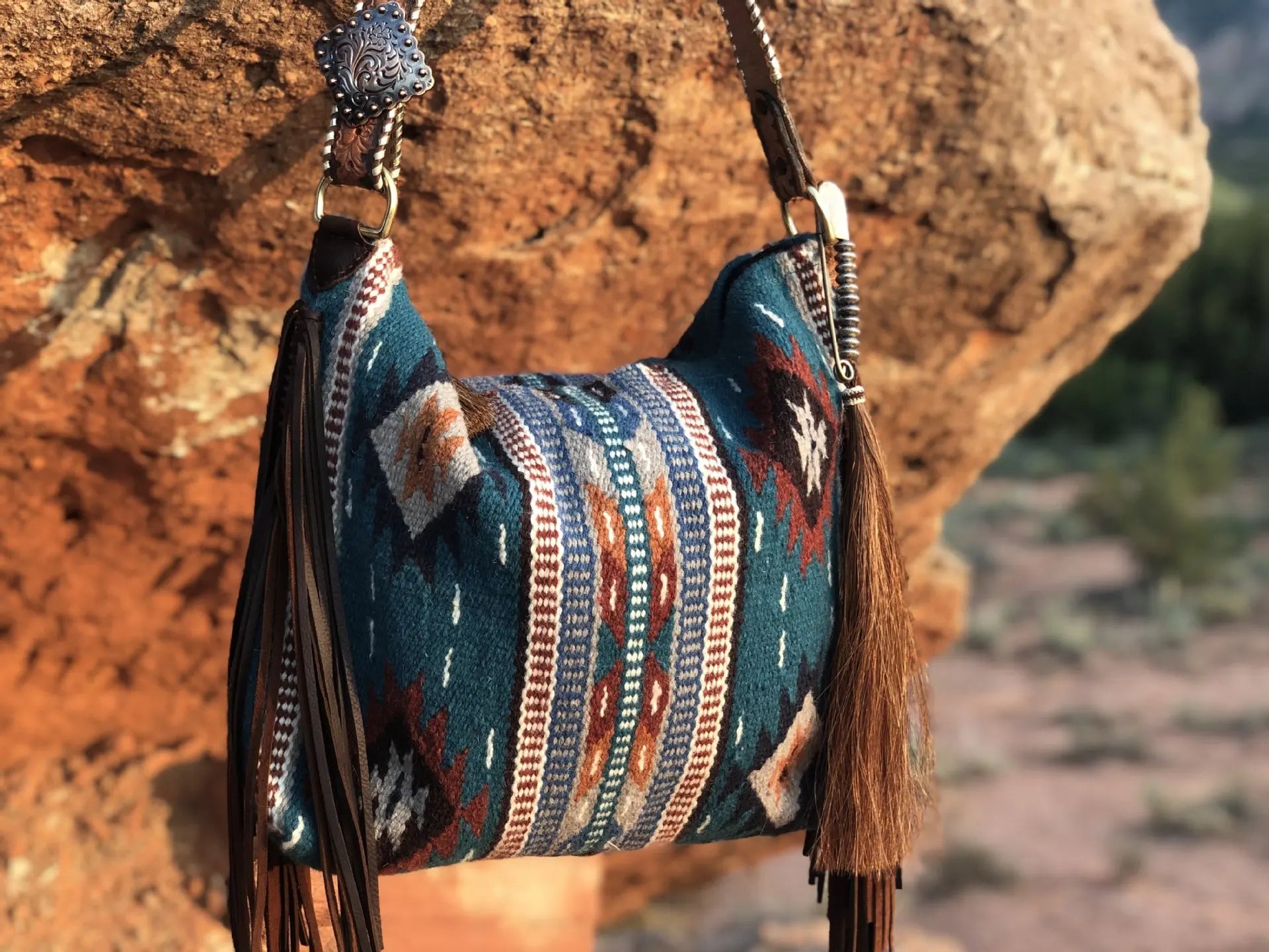 Bohemian Tassel Shoulder Bag Canvas Crossbody Tote