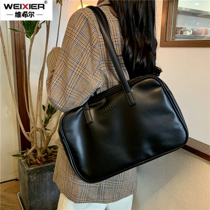Leather Women Handbag Shoppers Ladies Large Office Briefcase