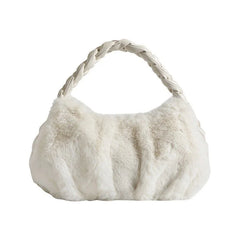 Women's Modern Retro Plush Shoulder Bag